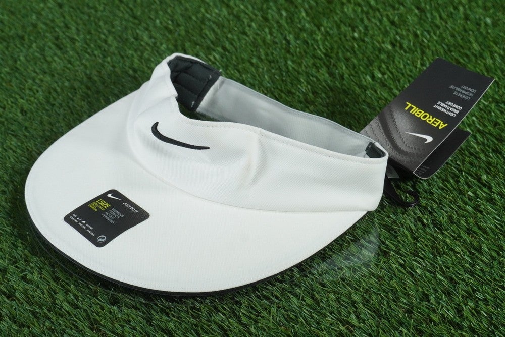 white nike golf visor