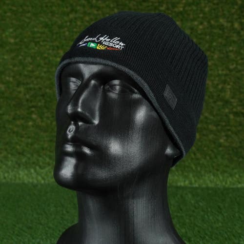 CALLAWAY GOLF WINTER RULES BEANIE HAT SAND HOLLOW CAP BLACK ADULT UNISEX, VGC