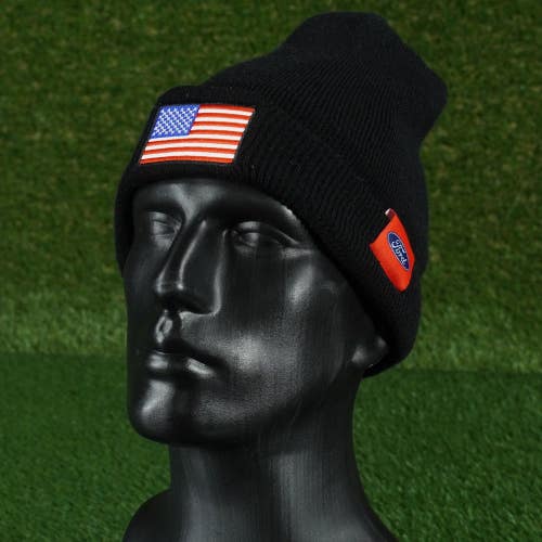 FORD USA BEANIE CUFFED HAT CAP BLACK ADULT UNISEX, VGC