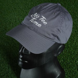 NIKE UNSTRUCTURED HAT IT'S TEE TIME CAP GRAY MEDIUM LARGE, VGC ~ FB6449-021