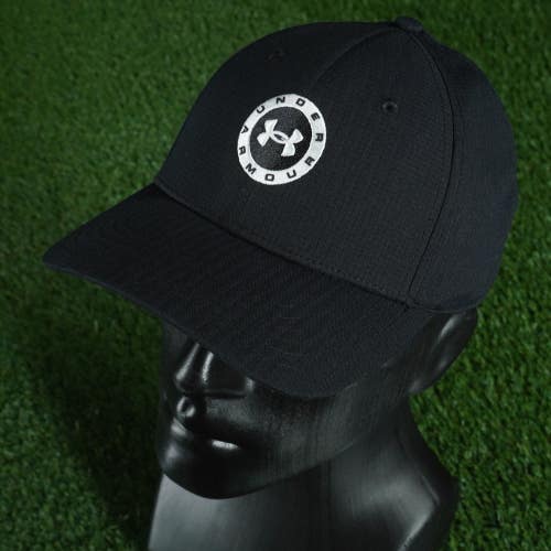 UNDER ARMOUR JORDAN SPIETH TOUR GOLF HAT CAP BLACK ADULT UNISEX, VGC ~ UH631M