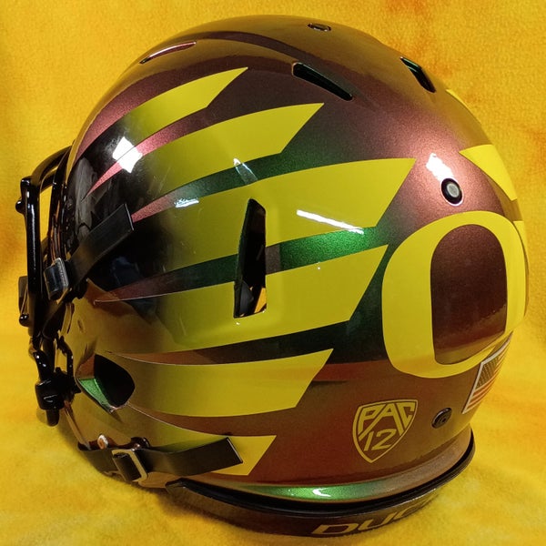 Super custom Oregon Ducks fullsize Riddell speed YLg football helmet colorshift