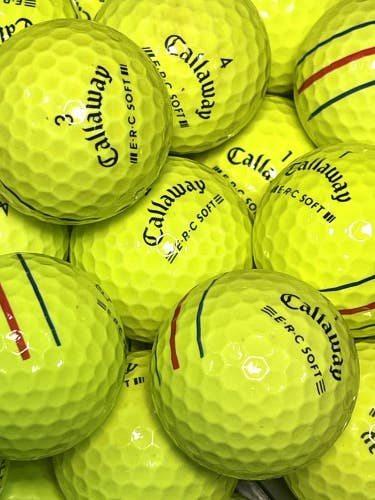 Callaway Yellow ERC-Soft        24 Near Mint AAAA Used Golf Balls