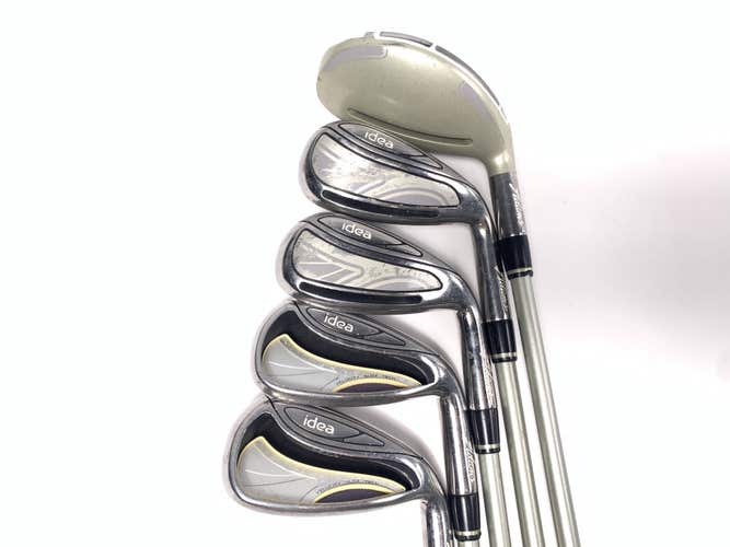 Adams Idea Womens 2014 Hybrid Iron Set 6-PW Idea Womens 50g Ladies Graphite RH