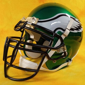 Throwback Philadelphia Eagles Custom fullsize Schutt Air football helmet med