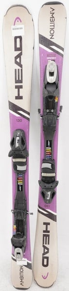 Head Ambition Adult Skis with Bindings - 130 cm Used