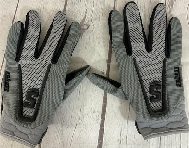 Shutt Adult Extra Large Grip Palm Football Gloves Vented Mesh Adjustable Wrist