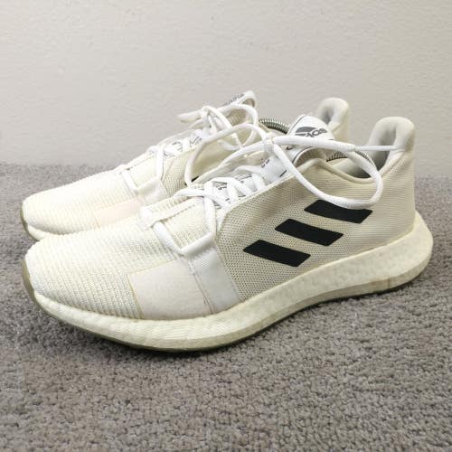 Adidas SenseBoost Go Shoes Mens Size 12 White Knit Running Sneakers Boost Low To