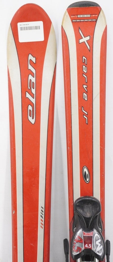 スキー ELAN 140 cm Ski with Bidings and Poles New Elan Women's SNOW WHITE LS Women's Downhill Ski Combo 140 cm