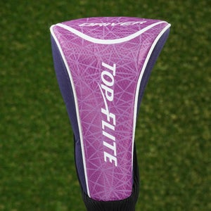 TOP FLITE DRIVER HEADCOVER PINK/ PURPLE / WHITE