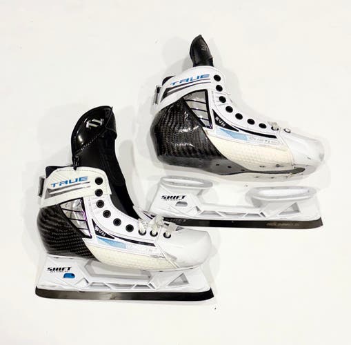 True SVH Custom Two Piece (Pro Stock) Goalie Skates - White - Size 6R