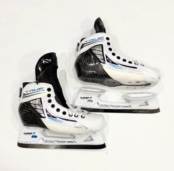 True SVH Custom Two Piece (Pro Stock) Goalie Skates - White - Size 6R