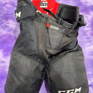 Black Junior Large CCM JetSpeed FT485 Hockey Pants (Used)