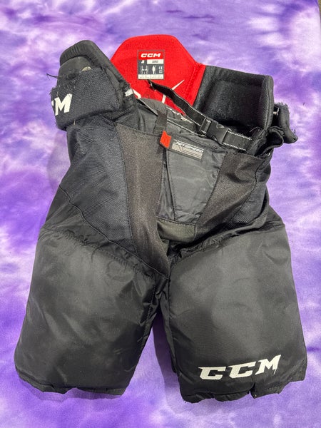 Black Junior Large CCM JetSpeed FT485 Hockey Pants (Used)