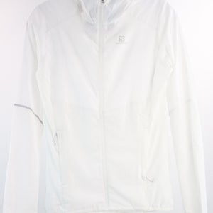 Salomon Women's Agile Wind Print Hoodie Running Jacket Size XS