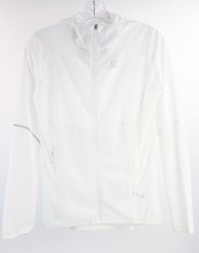 Salomon Women's Agile Wind Print Hoodie Running Jacket Size XS