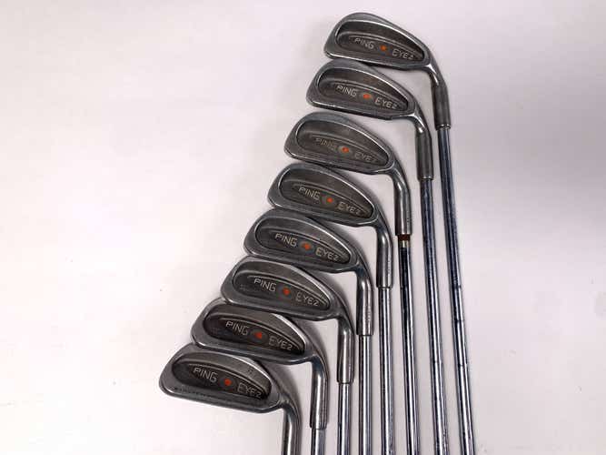 Ping Eye 2 Iron Set 4-PW+SW Orange Dot 2* Flat Karsten Regular Steel Mens RH