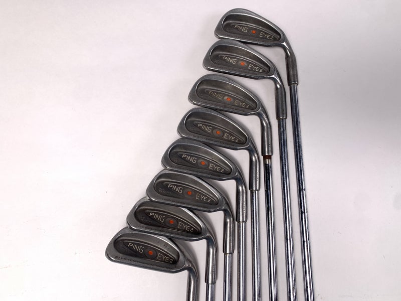 Ping Eye 2 Iron Set 4-PW+SW Orange Dot 2* Flat Karsten Regular Steel Mens RH