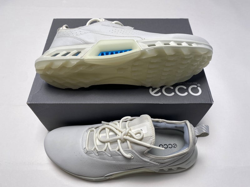 ECCO Golf Biom C4 Golf Shoes White Blue Women's SZ 10 (130903 01007)