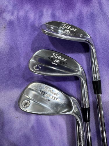 Men's Titleist BV Vokey SM7 Wedge Set (48, 52, 56) Right Handed Wedge Flex Steel Shaft (Used)