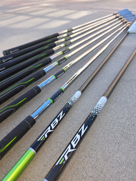 Men's TaylorMade Rbz Rt-Hand. Clubs, 1" extra shaft length, Full 10 Pc Set (Used)