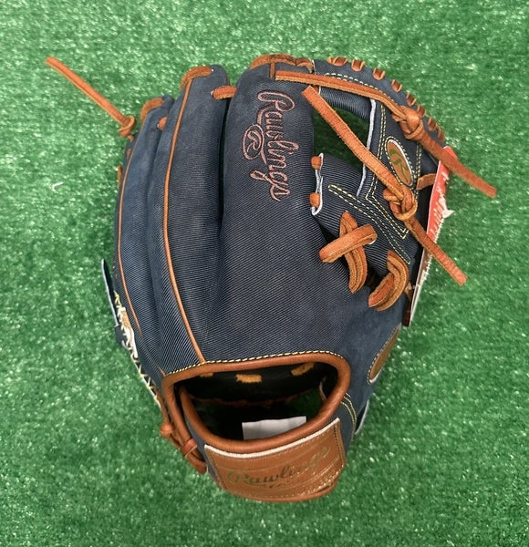 Rawlings Heart of the Hide Denim 11.5" Infield Baseball Glove - Blue Jeans