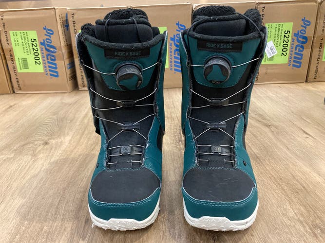 Size M 6.5 (W 7.5) Ride Sage Snowboard Boots (Used)