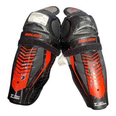 Used Bauer LIL SPORT Junior Shin Guards Black 9" 11375-S000367296