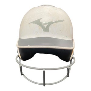 Used Mizuno HELMET Batting Helmet w/Mask White S/M 11375-S000368317