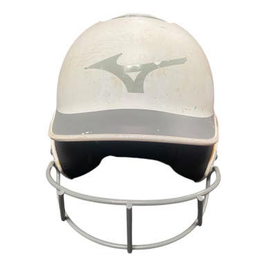 Used Mizuno HELMET Batting Helmet w/Mask White S/M 11375-S000368317
