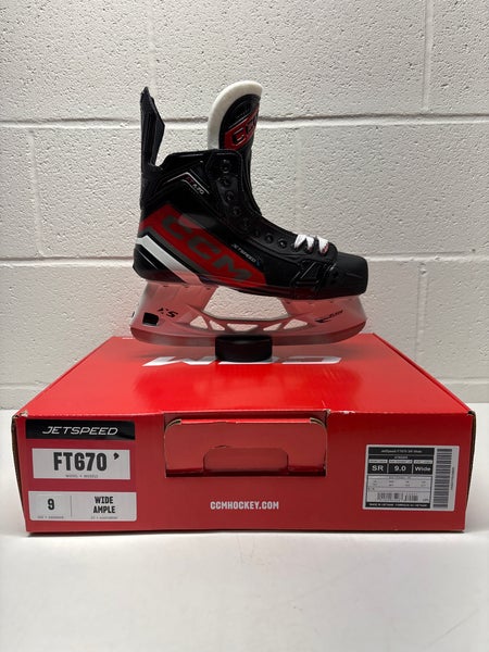 2023 CCM JetSpeed FT670 Hockey Skates Wide Width 9 (New)