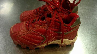 Used Rawlings CLEAT BB/SB Cleats Red Youth 10.0 11868-S000066429