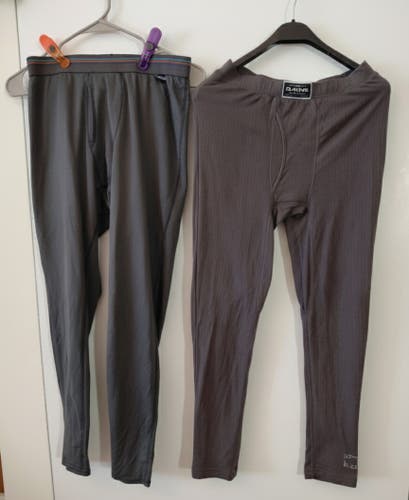 Bundle: Patagonia and Dakine Base Layer Performance Leggings Gray Men's Medium/Large