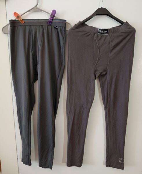 Bundle: Patagonia and Dakine Base Layer Performance Leggings Gray Men's Medium/Large