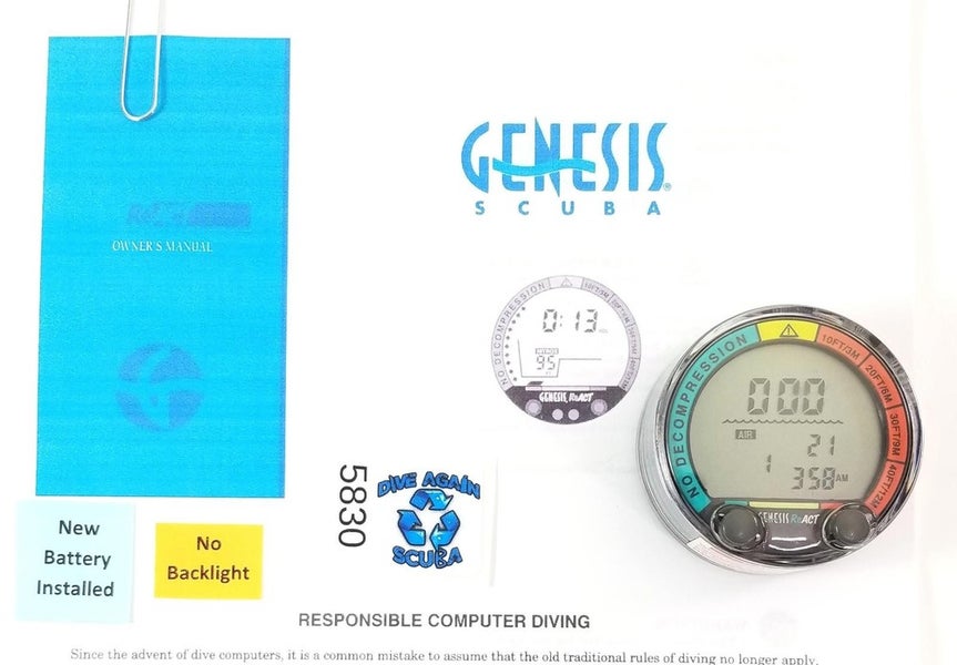 Genesis React Puck Scuba Dive Diving Computer Module Air & Nitrox #5830