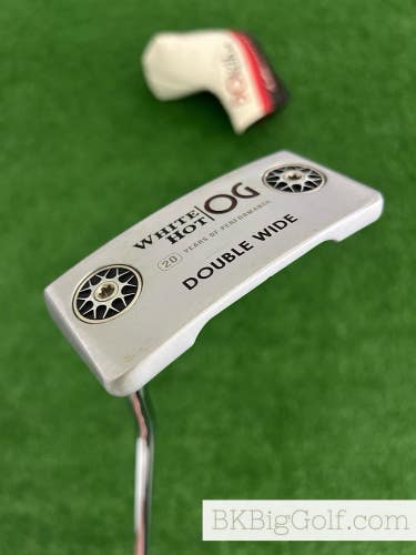 LH Odyssey White Hot OG Double Wide 34 Putter w Headcover