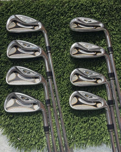 TaylorMade R7 Iron Set 4-PW, AW 90g Steel Stiff Flex Shaft Right Handed