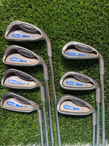Right Handed Ping G2 Blue Dot Iron Set 5-PW, SW (7-pc) Stiff Flex Steel -1”
