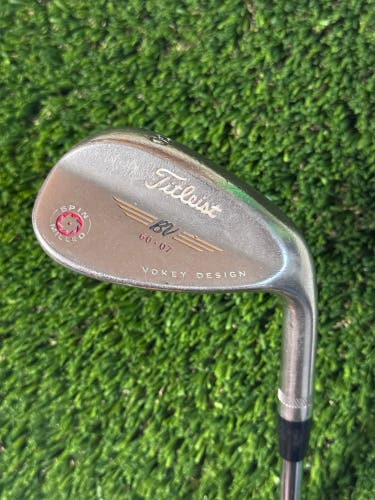 RH Titleist Vokey Design BV Wedge 60/07 Spin Milled Red Saw Wedge Flex Steel 35”