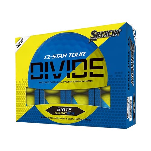 SRIXON Q STAR TOUR DIVIDE 2 YELLOW/BLUE GOLF BALL DOZEN