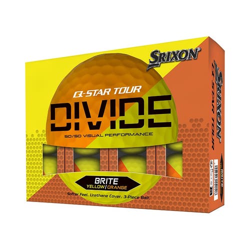 SRIXON Q STAR TOUR DIVIDE 2 YELLOW/ORANGE GOLF BALL DOZEN