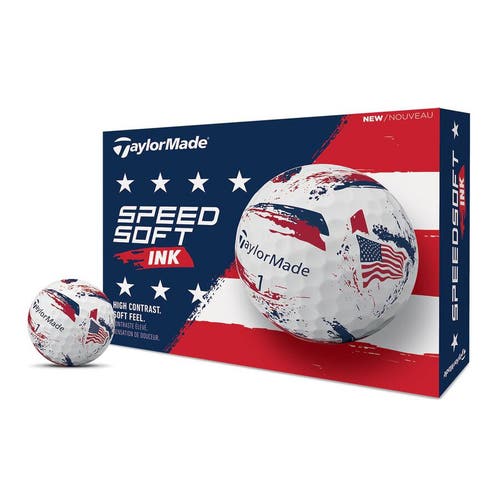 TAYLORMADE SPEEDSOFT INK USA GOLF BALL DOZEN