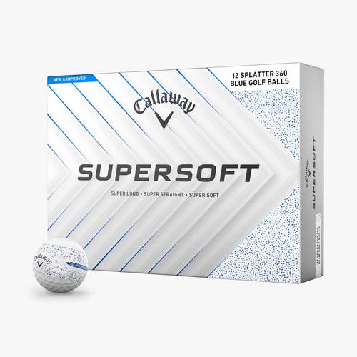 CALLAWAY SUPERSOFT 360 BLUE SPLATTER 2025 GOLF BALL DOZEN