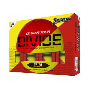 SRIXON Q STAR TOUR DIVIDE 2 YELLOW/RED GOLF BALL DOZEN