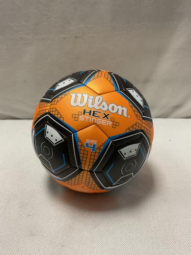 Used Wilson HEX STINGER All Size Soccer Ball Orange 4 11490-S000267066