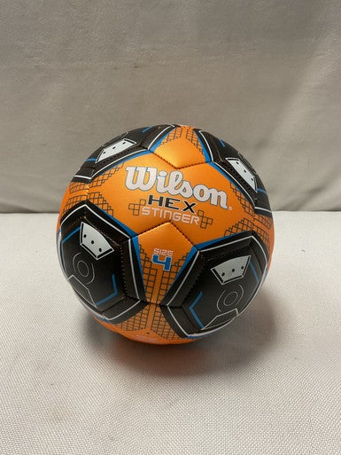 Used Wilson HEX STINGER All Size Soccer Ball Orange 4 11490-S000267066