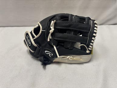 Used Rawlings HFP125HBW RH Throw Fastpitch Gloves Black 12 1/2" 11490-S000267065
