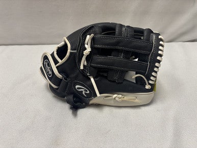 Used Rawlings HFP125HBW RH Throw Fastpitch Gloves Black 12 1/2" 11490-S000267065