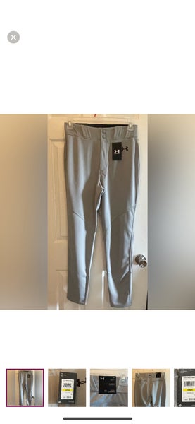 Gray Men's Medium Adult Under Armour Game Pants (New)