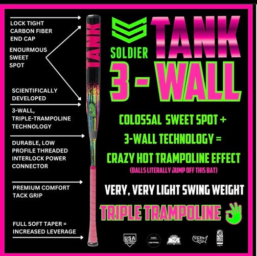 2026 Tank Composite Bat (-10) 19 oz 29" (New)